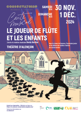 affiche du concert Le joueur de flûte et les enfants