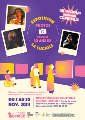 affiche de l'exposition photos des 30 ans de La Luciole